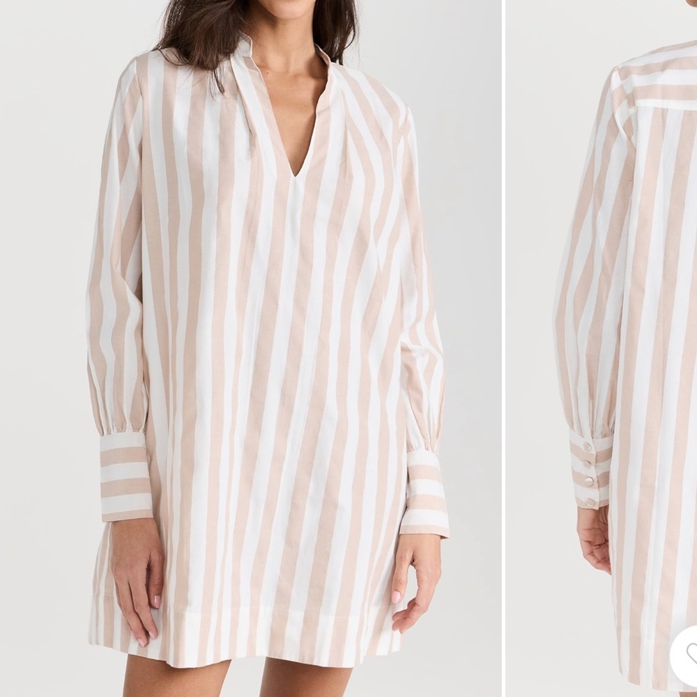 Mille x Bardo Edie Tunic Dress Stripe Cotton Size M NWOT pockets!